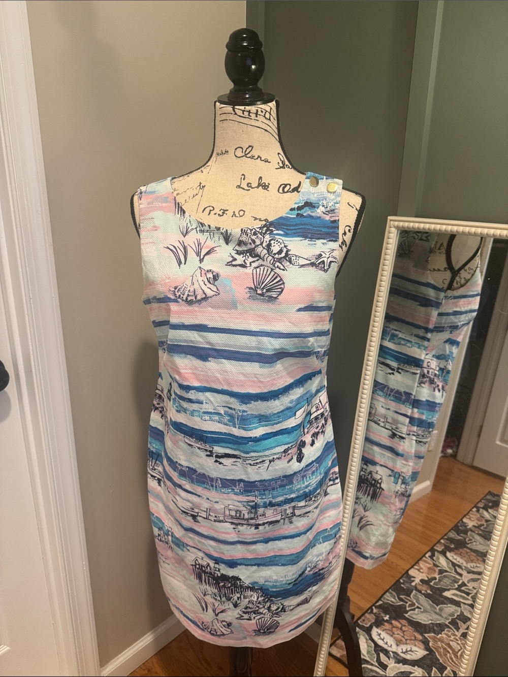 Talbots Pastel Seaside Sheath Dress